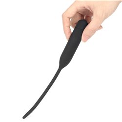 Urethral Dilator with vibe Black