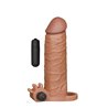 Penis Sleeve with Vibration Add 2 Pleasure X Tender Brown