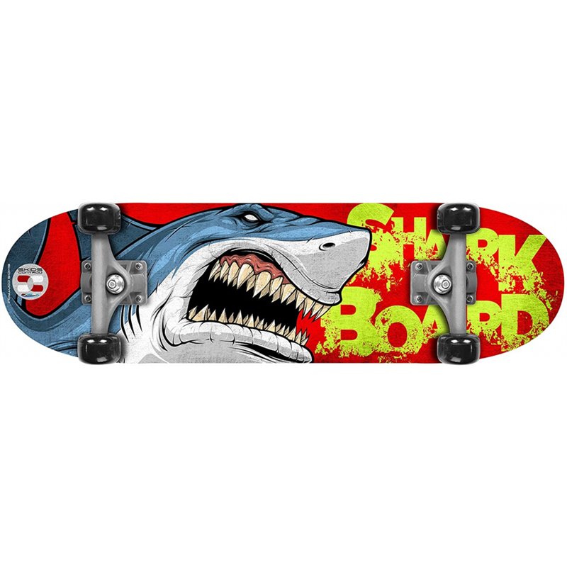 Shark Skateboard Junior 71 x 20 cm Rot/Blau