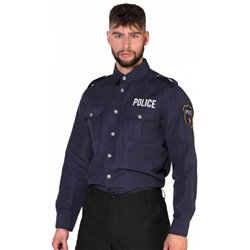 Polizei Bluse Polyester Männer Dunkelblau Größe 50-52