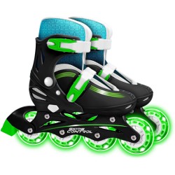 Inline Skates Hardboot Verstellbar Schwarz Größe 30-33