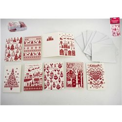 SET 8 TARJETAS NAVIDAD 9X13CM