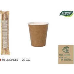 SET-50 VASO CARTON KRAFT 120CC ALGON