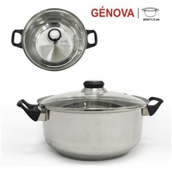 BATERIA COCINA 8PC ACERO INDUCCION GENOVA