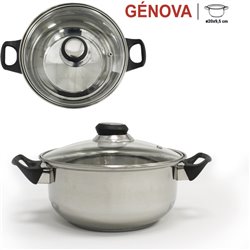 BATERIA COCINA 8PC ACERO INDUCCION GENOVA