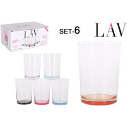 SET 6 VASOS SIDRA 520CC COLORES PASTEL