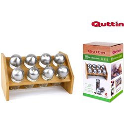 SET 8 ESPECIEROS SOPORTE BAMBU QUTTIN