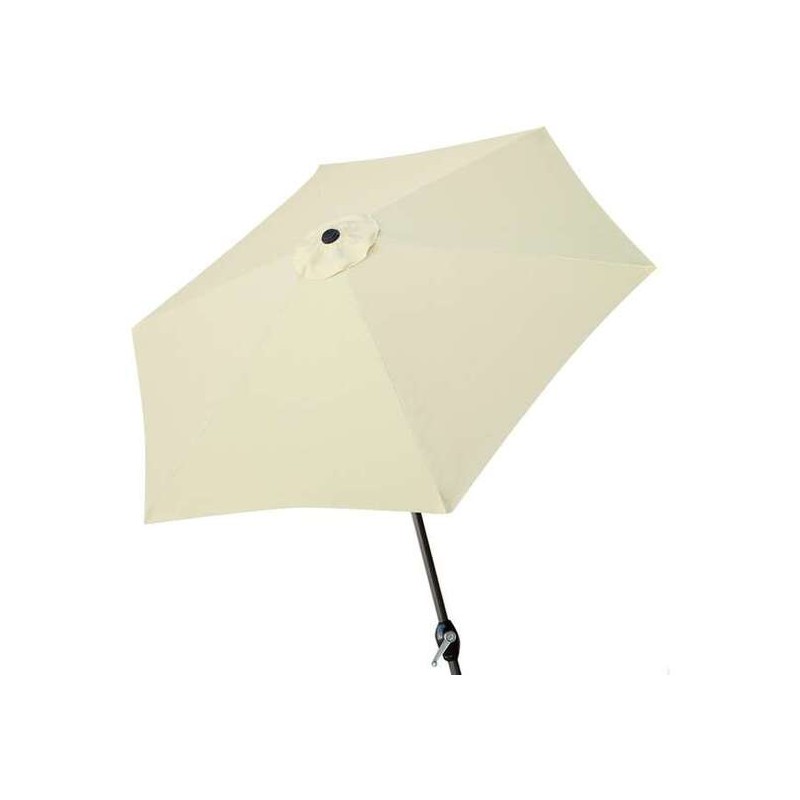 PARASOL 300 CM CON CHIMENEA Y MÁSTIL DE ALUMINIO 3,8 CM COLOR CREMA