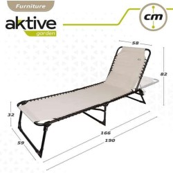 TUMBONA POLYESTER CREMA AKTIVE 190X58X32/82CM