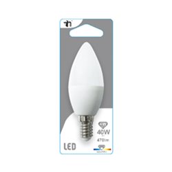 BOMBILLA LED VELA C37 E14 6W (=40W) 470LM 4000K 15000H BL.1