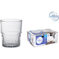 SET 6 VASOS TRANSPARENTE 20CL APILABLE