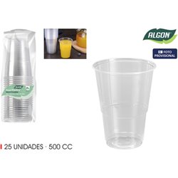 SET-25 VASO TRANSPARENTE 500CC ALGON