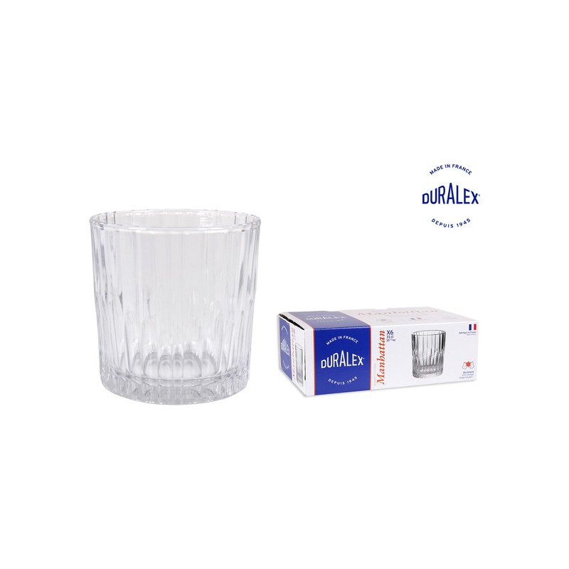 SET 6 VASOS TRANSPARENTE 31CL MANHATTAN