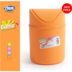 PAPELERA BASCULANTE 1,5L BAHIA 12,5X19CM - COLORES SURTIDOS