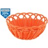 CESTA PP REDONDA NARANJA 20X9CM