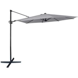 PARASOL EXCÉNTRICO 300 CM ROMA CON MÁSTIL DE ALUMINIO 4,8 CM COLOR ANTRACITA