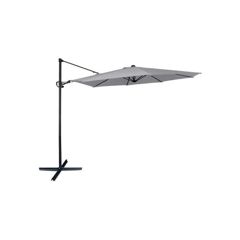 PARASOL EXCÉNTRICO 300 CM ROMA CON MÁSTIL DE ALUMINIO 4,8 CM COLOR ANTRACITA