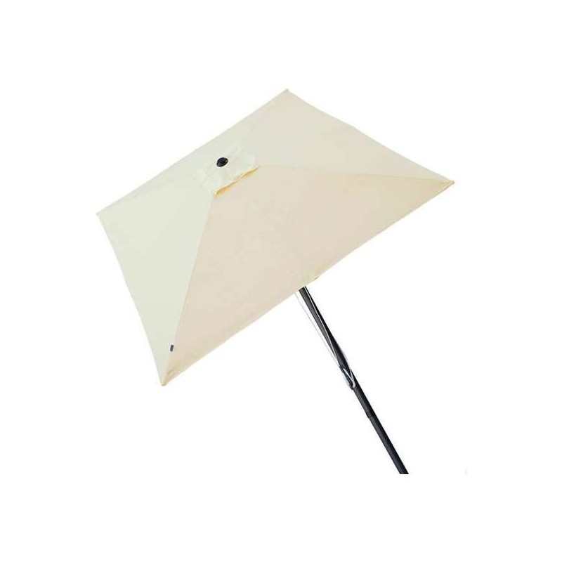 PARASOL DE TERRAZA CUADRADO 270X270 CM CON CHIMENEA Y MÁSTIL DE ALUMINIO 4,8 CM AKTIVE