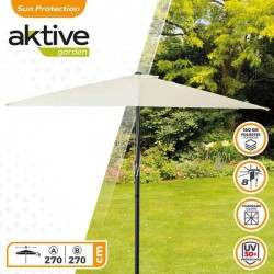 PARASOL DE TERRAZA CUADRADO 270X270 CM CON CHIMENEA Y MÁSTIL DE ALUMINIO 4,8 CM AKTIVE