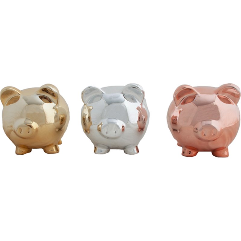 FIGURA DECORATIVA CERDITO - 3 COLORES SURTIDOS