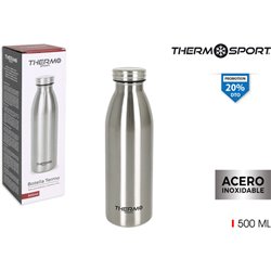 BOTELLA TERMO ACERO 500ML SILVER 