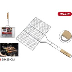 PARRILLA BBQ CR-WOOD S/PATAS 35X25CM ALGON BBQ