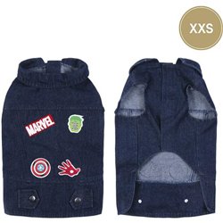 CHAQUETA VAQUERA PARA PERROS XXS MARVEL BLUE