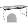 MESA DE CAMPING PLEGABLE ALUMINIO + MADERA 149X80X59/66/71.5CM