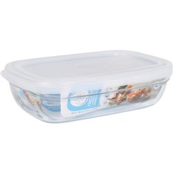 FIAMBRERA TRANSPARENTE 15CM RECTANGULAR C/TAPA FRESHBOX