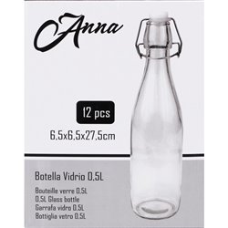 BOTELLA VIDRIO 0.5L TAPÓN CLÁSICO ANNA