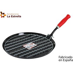 ASADOR CON PARRILLA 26CM JASPEADA