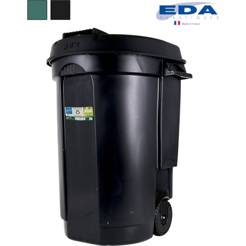 CUBO BASURA CON RUEDAS 110L EDA