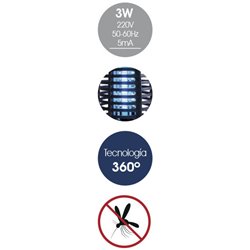 MATA INSECTOS ELECTRICO 3W BASIC HOME