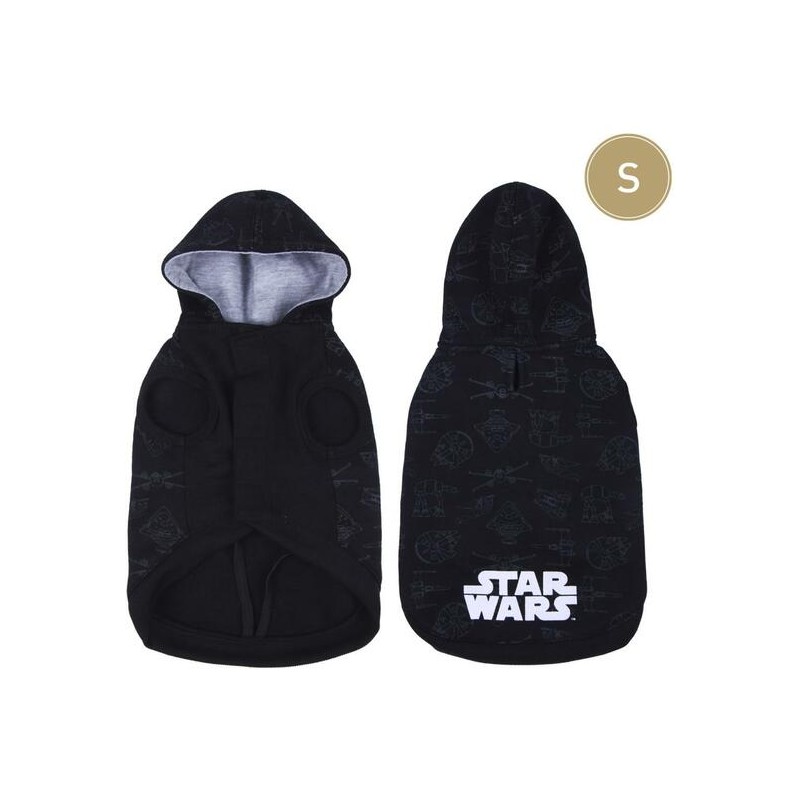 SUDADERA PARA PERRO S COTTON BRUSHED STAR WARS DARTH VADER BLACK