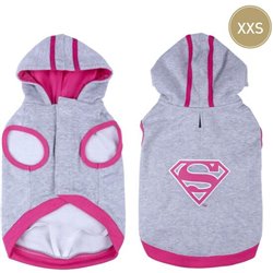 SUDADERA PARA PERRO XXS COTTON BRUSHED SUPERMAN GREY