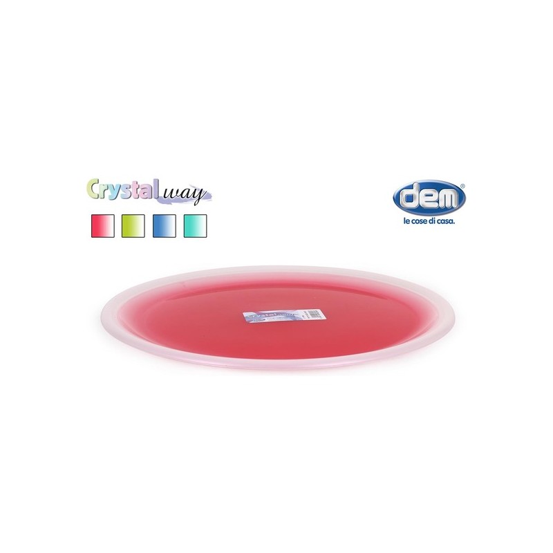 PLATO PIZZA 33CM CRISTALWAY - COLORES SURTIDOS