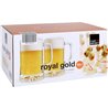 SET 6 JARRA CERVEZA 62CL ROYAL GOLD