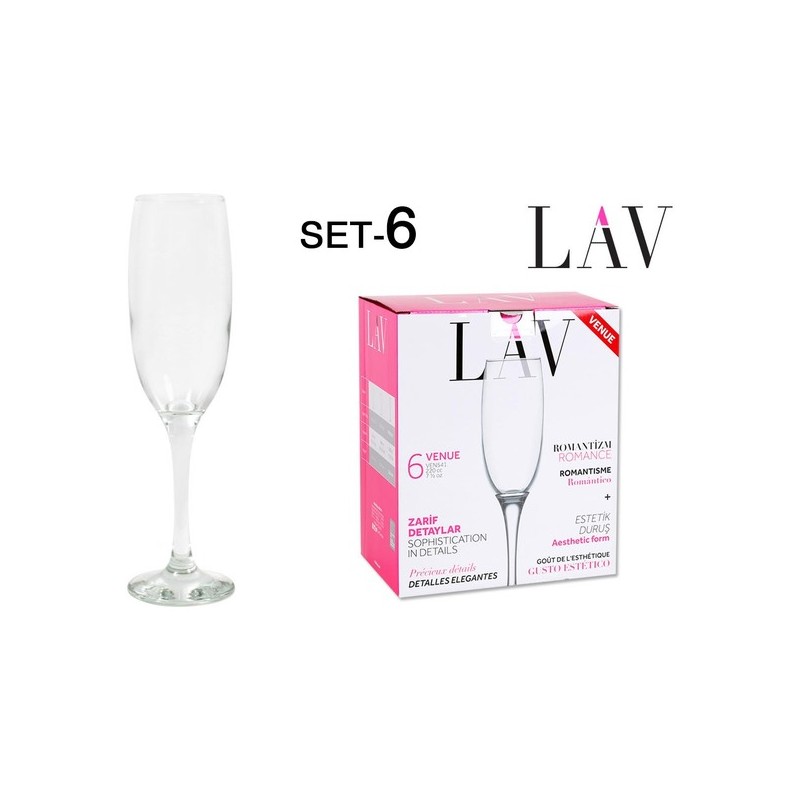 SET 6 CHAMPAGNE CUP 220CC