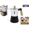 CAFETERA ALUM.12SERV.INDUC.M/MADERA QUTTIN