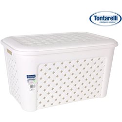 CESTA ROPA C/TAPA 48,3L ARIANNA BLANCO