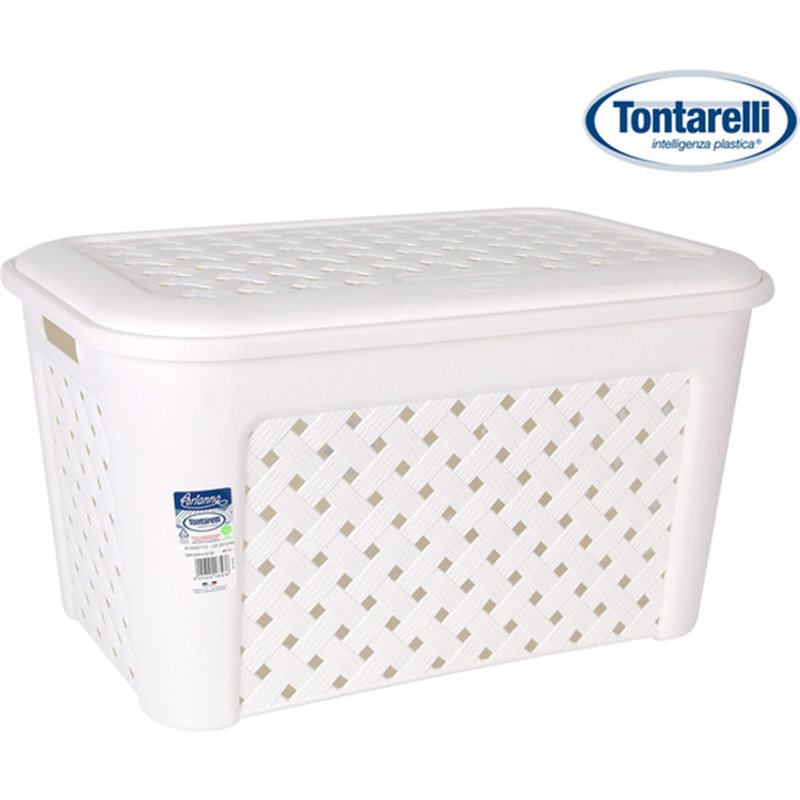 CESTA ROPA C/TAPA 48,3L ARIANNA BLANCO