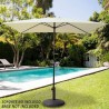 PARASOL DE TERRAZA CUADRADO 270X270 CM CON CHIMENEA Y MÁSTIL DE ALUMINIO AKTIVE