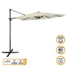 PARASOL EXCÉNTRICO 300 CM ROMA CON MÁSTIL DE ALUMINIO 4,8 CM COLOR CREMA