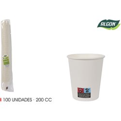 SET-100 VASO BLANCO CARTON 200CC ALGON