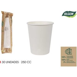 SET-30 VASO BLANCO CARTON 250CC ALGON