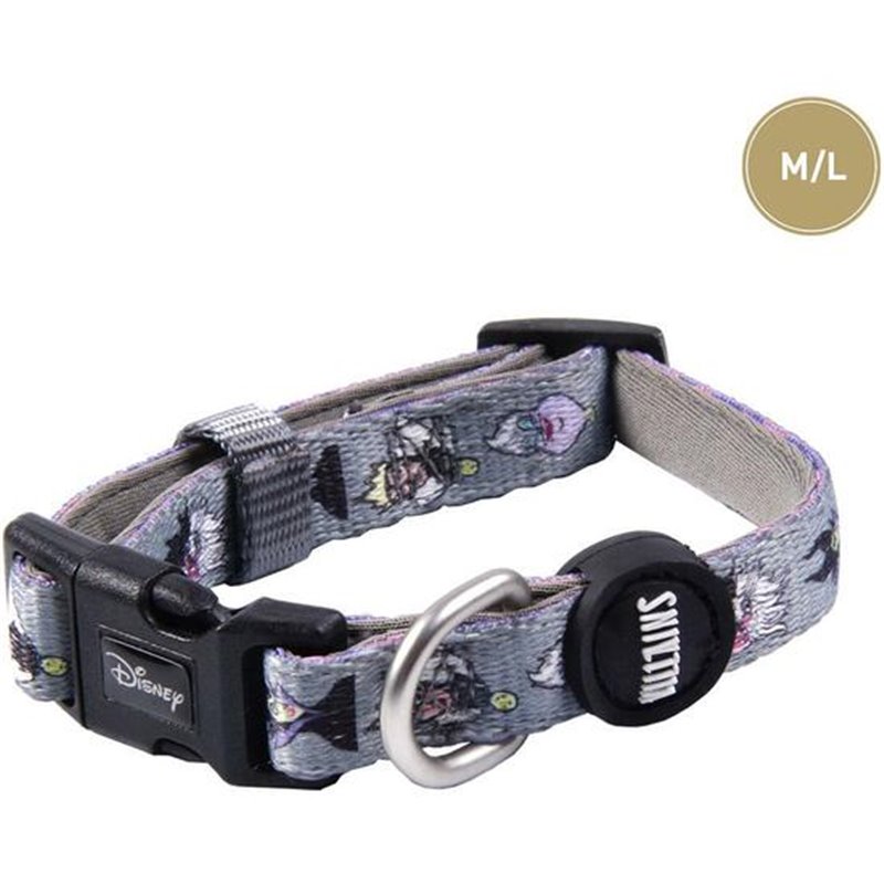 COLLAR PREMIUM PARA PERROS M/L DISNEY VILLANAS GRAY