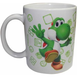 SET TAZA + HUCHA YOSHI SUPER MARIO BROS NINTENDO