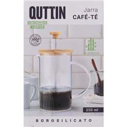 JARRA CAFETE BOROSS 350ML T/BAMBU QUTTIN