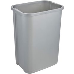 CUBO DE BASURA CON TAPA BASCULANTE, 25 L, SWANTJE, PLATEADO