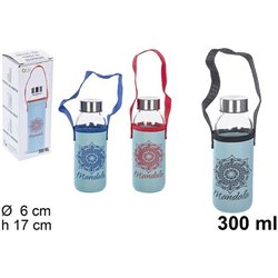 BOTELLA CRISTAL CON FUNDA NEOPRENO 300ML